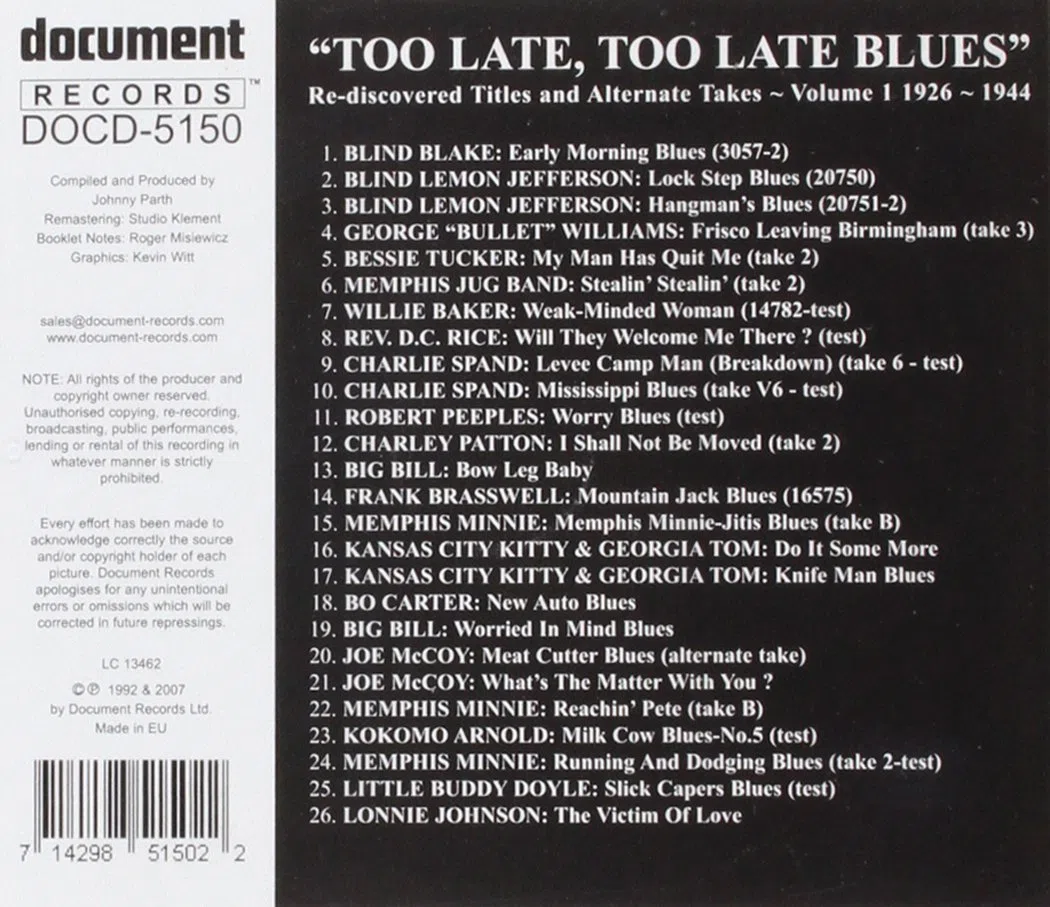 Blues Too Late 1
