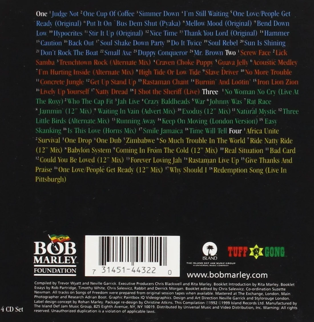 Long Box Songs Of Freedom