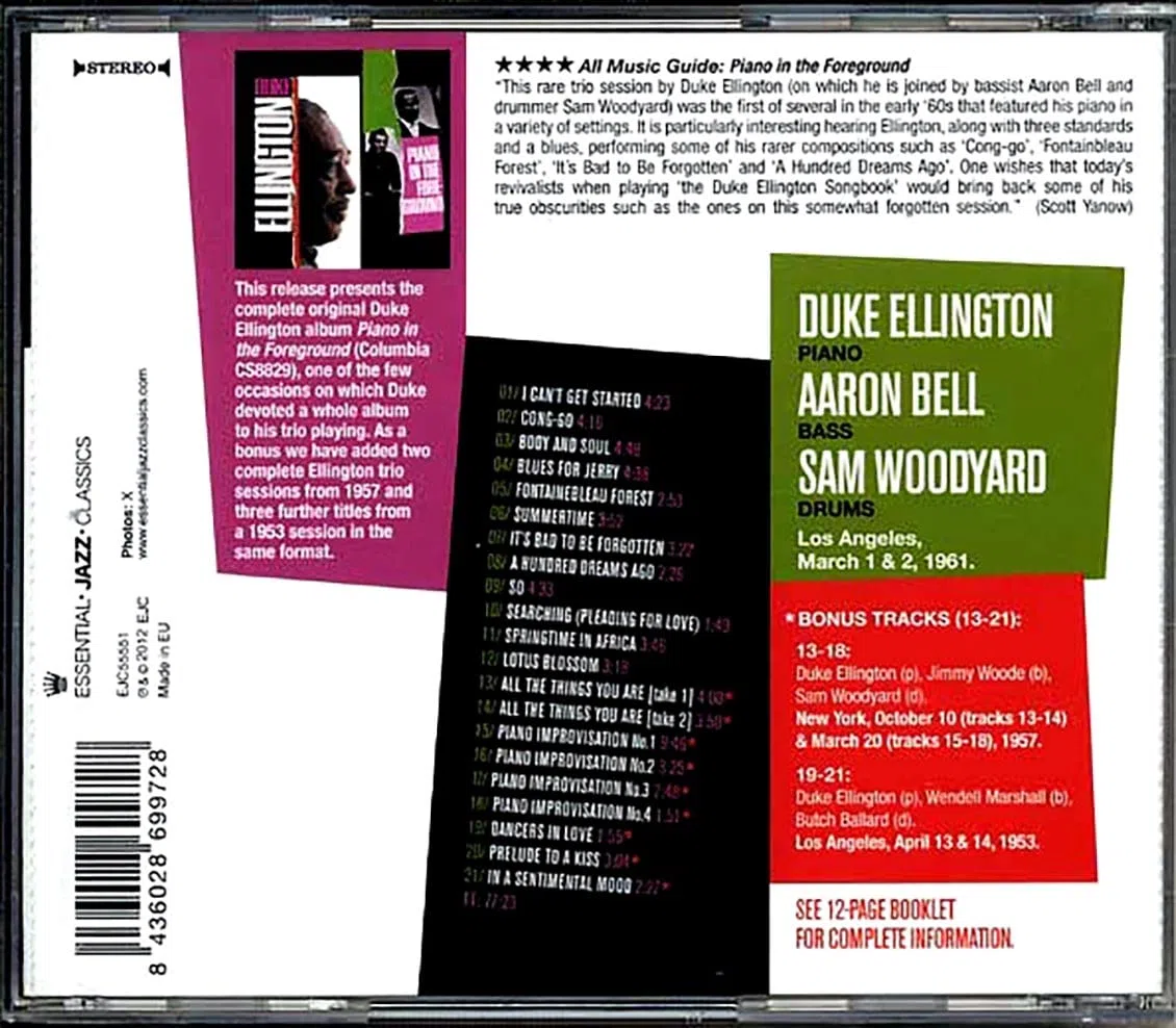 Ellington Duke / Piano in the Foreground