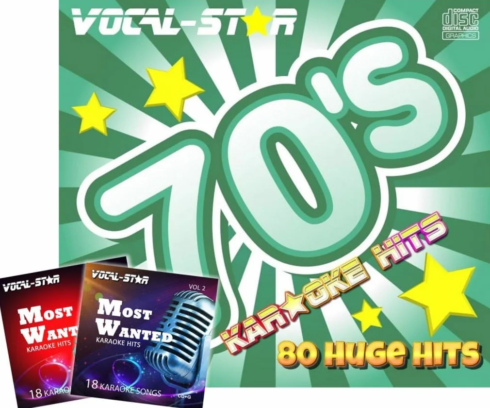 Vocal-Star Ensemble de disques karaoké Hits années 70 80 chansons 4 disques