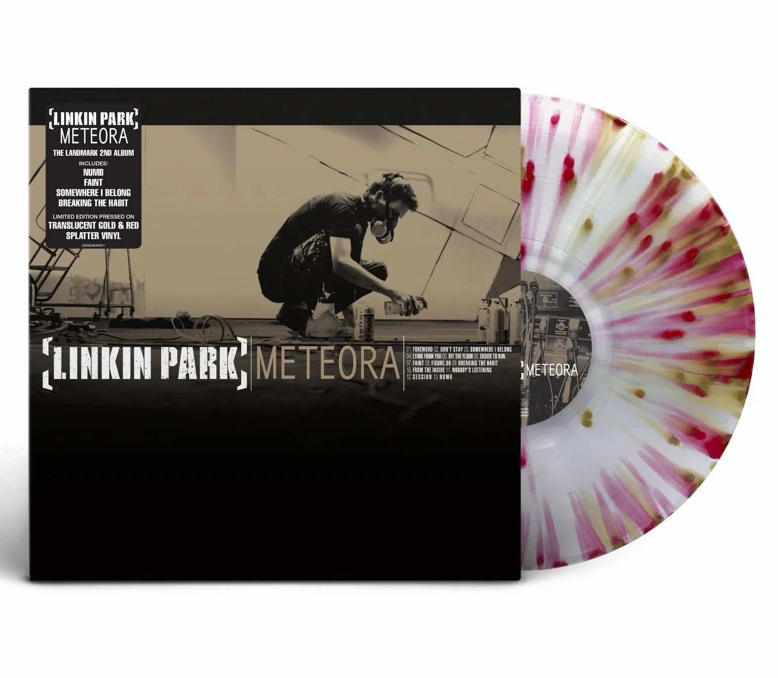 Meteora Translucent Gold and Red Splatter
