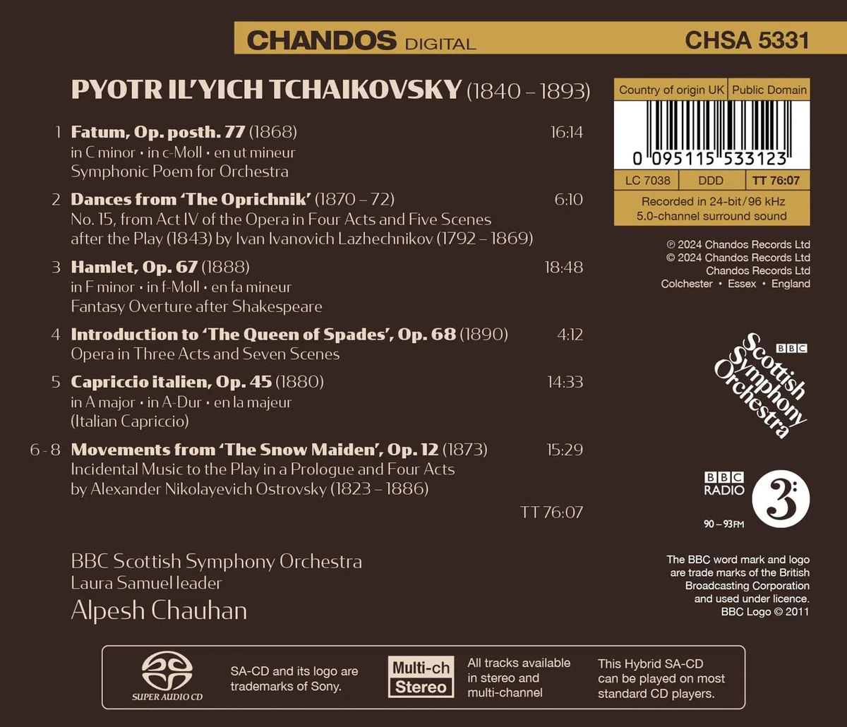 Tchaïkovski Orchestral Works Vol. 2