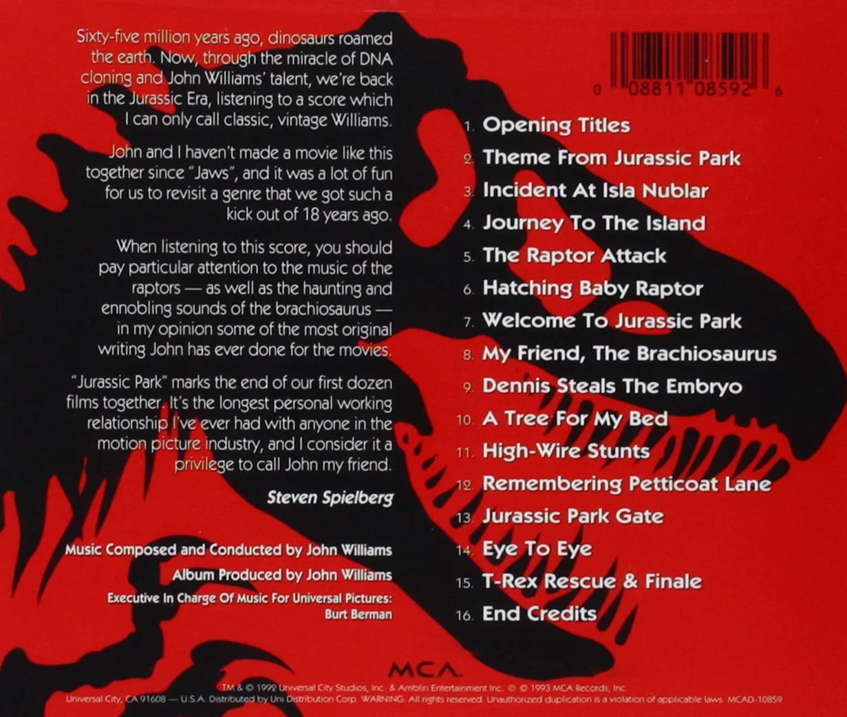 Jurassic Park Original Motion Picture Soundtrack