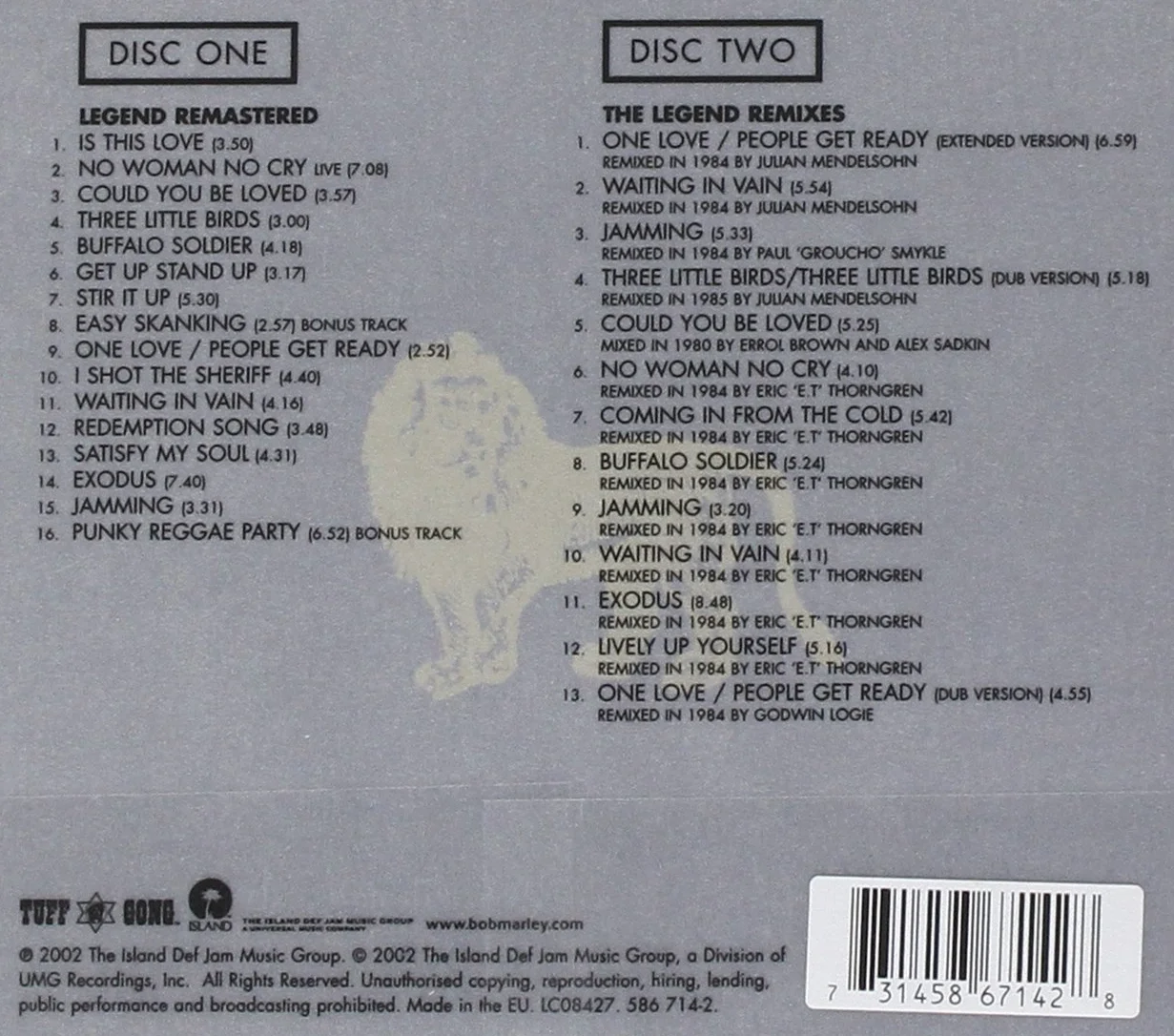 Legend - The Best Of Bob Marley And The Wailers