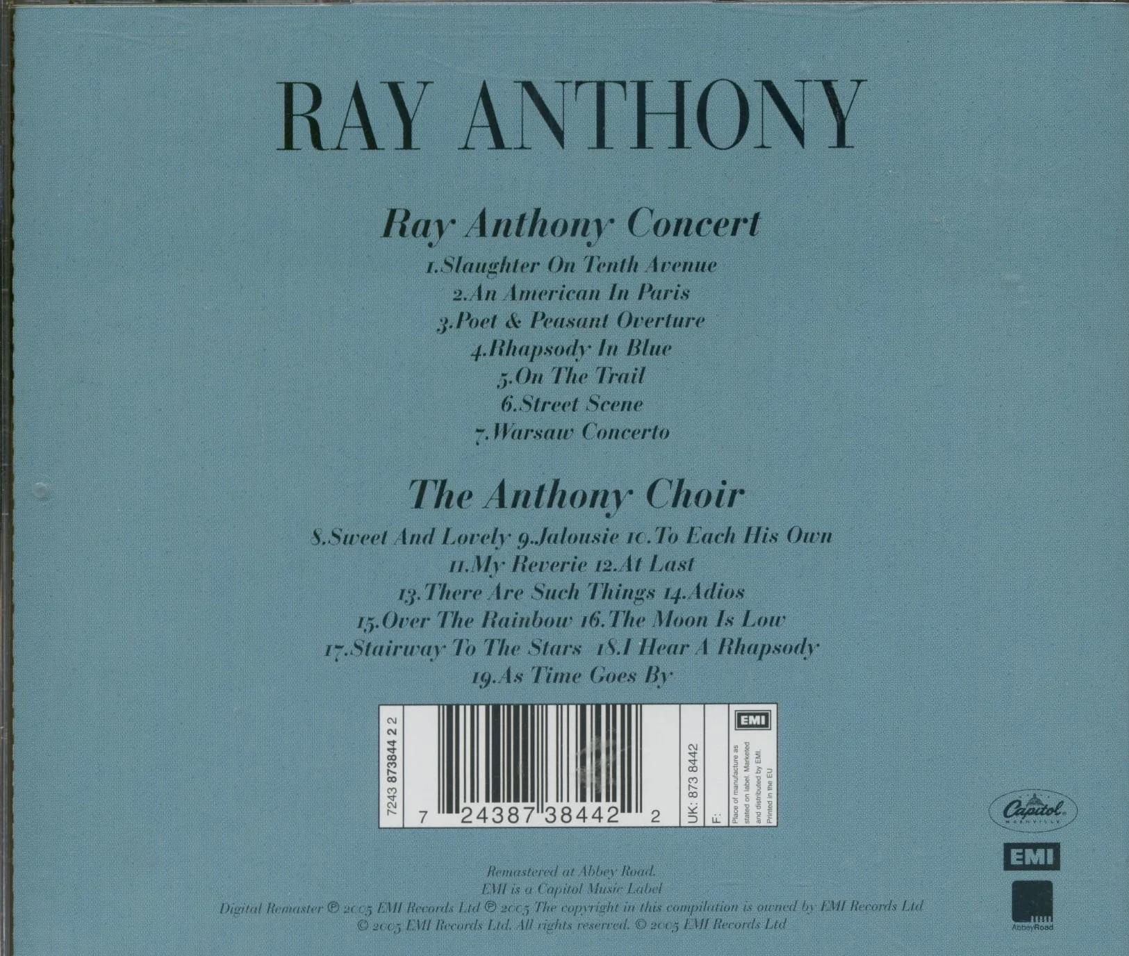 Ray Anthony Concert The Anthony Choir