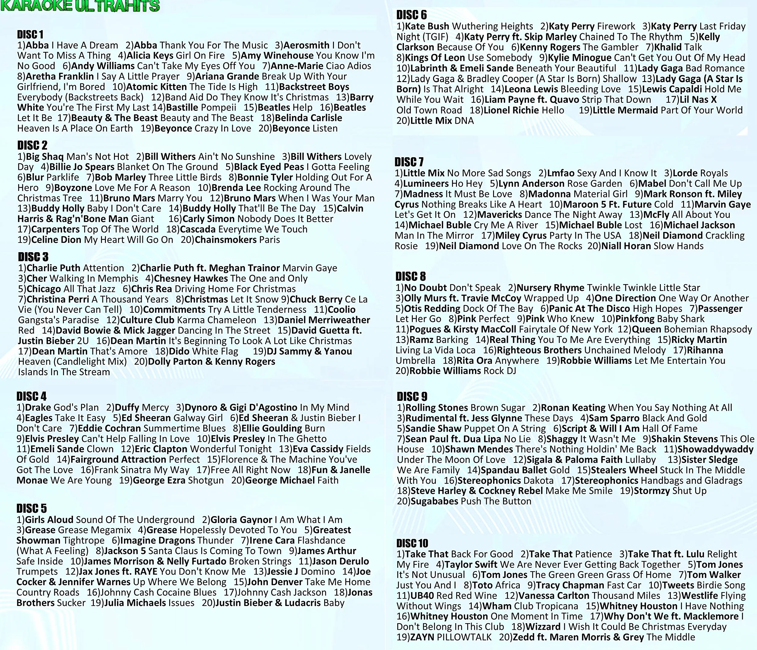 Mr Entertainer Ultrahits Family Party G Disc Pack 200 plus grandes chansons de tous les temps