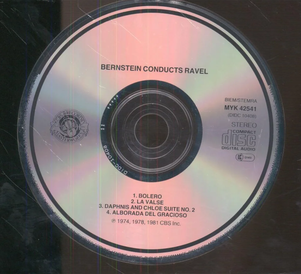 Ravel Bolero La Valse Daphnis & Chloe Suite No. 2 Alborada Del Gracioso Leonard Bernstein