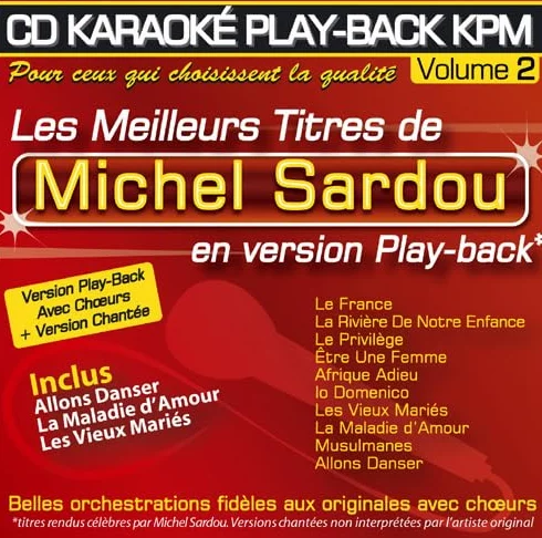Karaoké Play-Back Kpm Vol. Michel Sardou