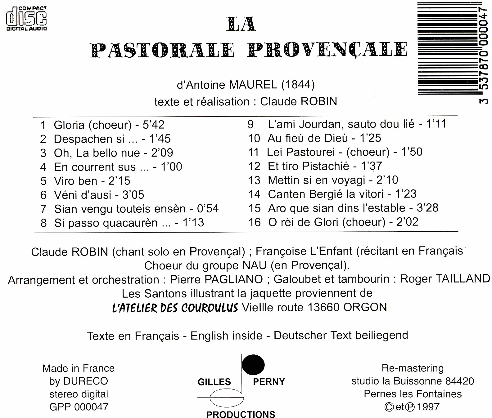 La Pastorale Provençale d'Antoine Maurel
