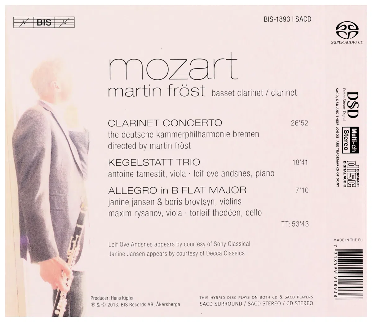 Frost Mozart Clarinet