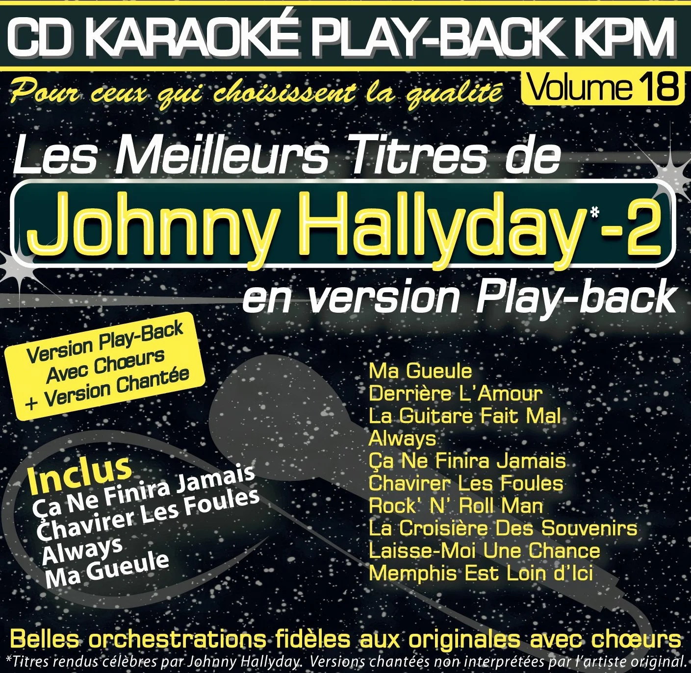 Karaoké Play-Back Kpm Vol. Johnny Hallyday