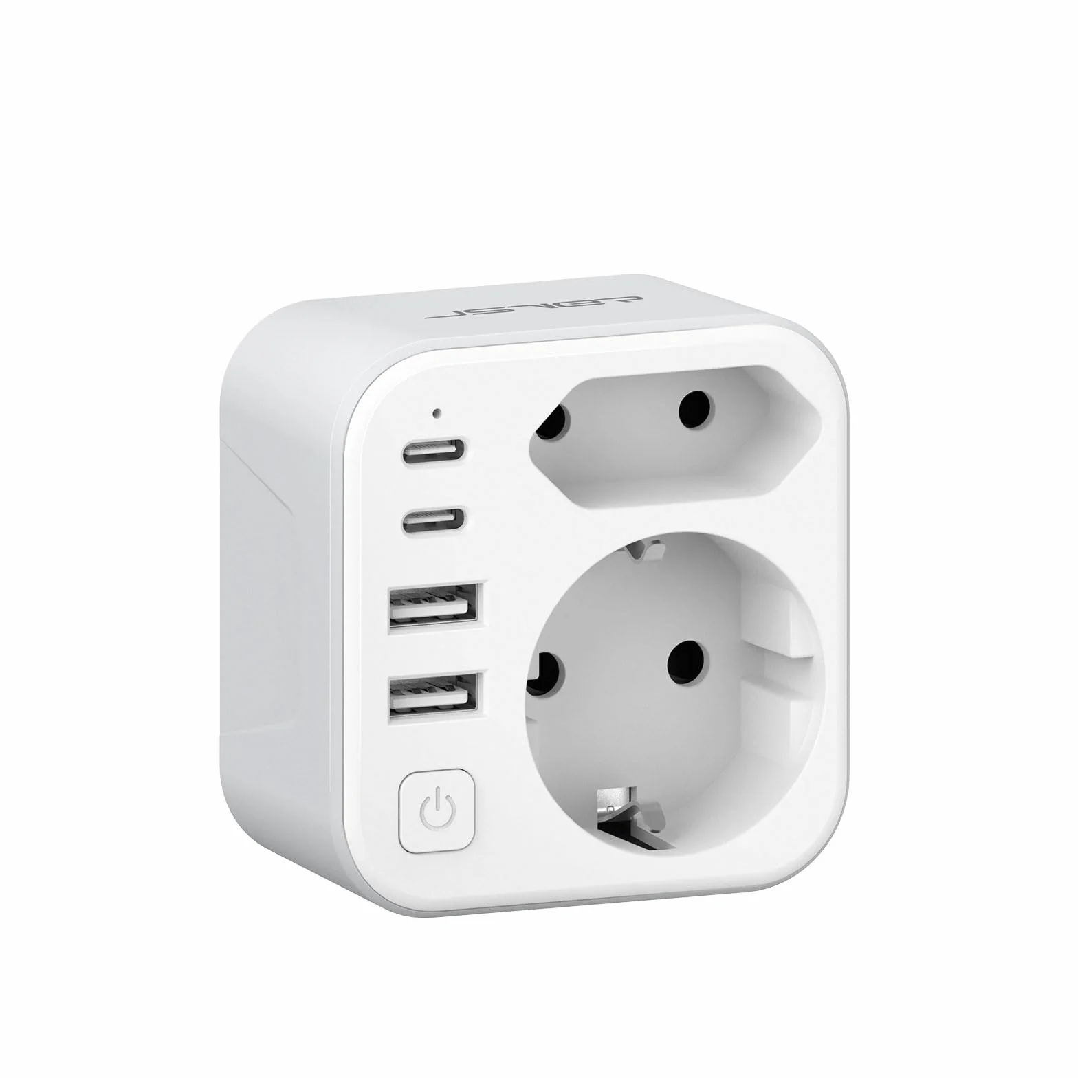 JSVER Adaptateur Prise Australie/Chine 6 en 1 Type I Voyage France vers Australie Argentine avec 2 USB A 2 Type C 17W 2 Prise Blanc