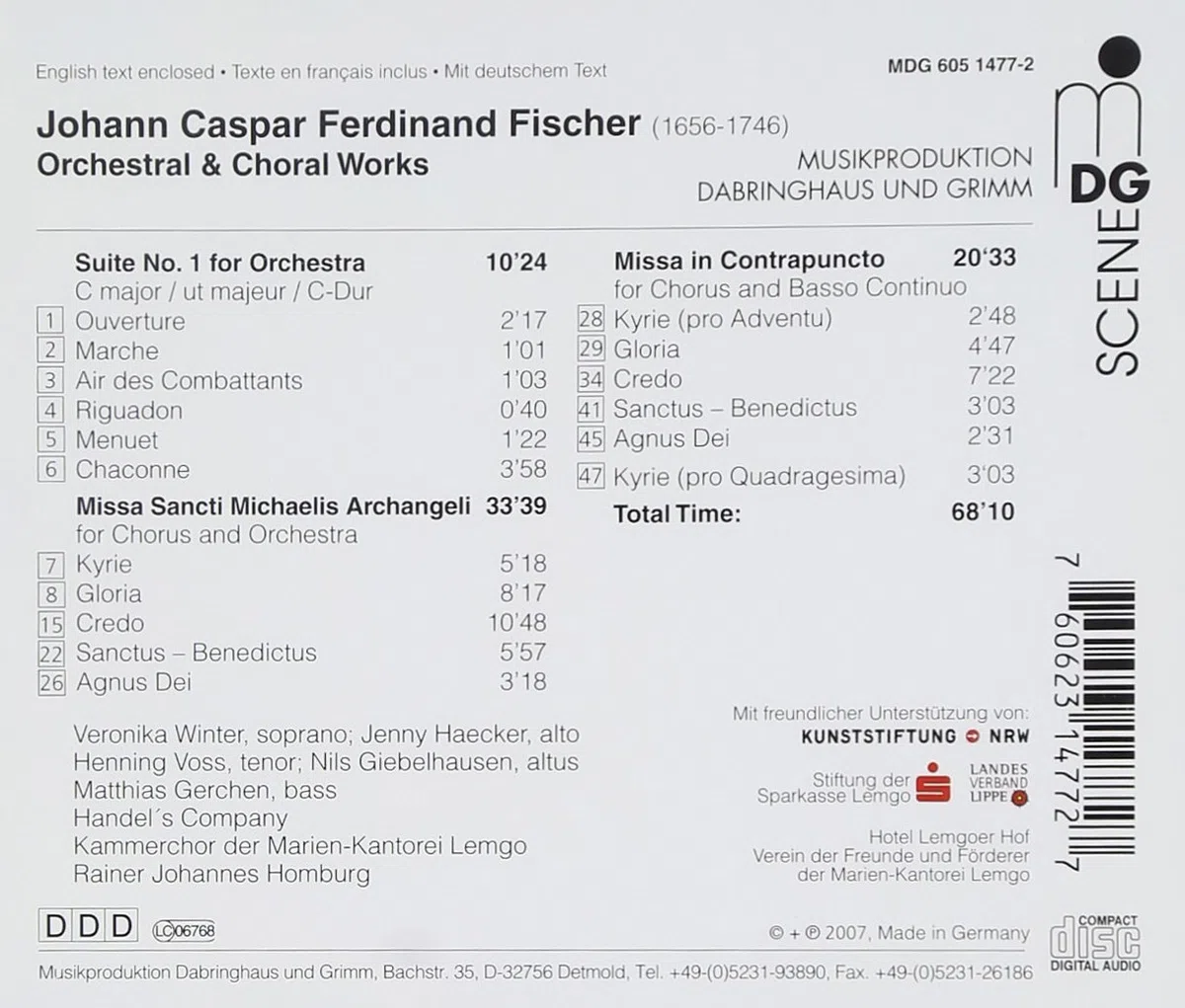 Johan Caspar Ferdinand Fischer, Missa Sancti Michaelis Archangeli