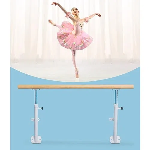 Barre de ballet murale réglable pour la pratique de la danse à la maison, barre de danse en bois pour adultes et enfants, parfaite pour les étirements de ballet et l'entraînement physique
