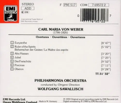 Weber -Overtures -Wolgang Sawallisch