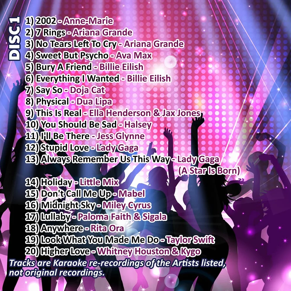 Mr Entertainer Big Hits of Chart Girls Double G Pack 40 Top Songs