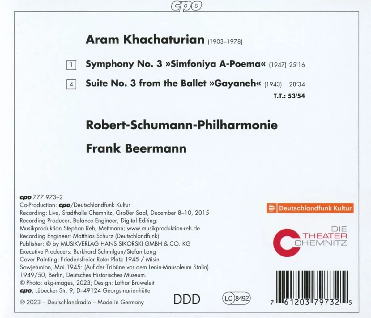 Symphonie N 3/Suite Gayaneh N 3