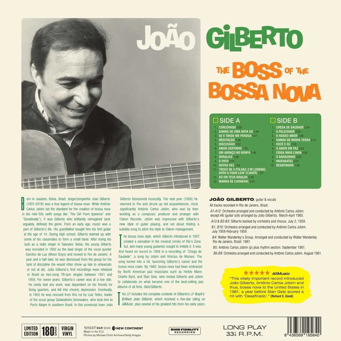 The Boss of the Bossa Nova 180 Gr Black
