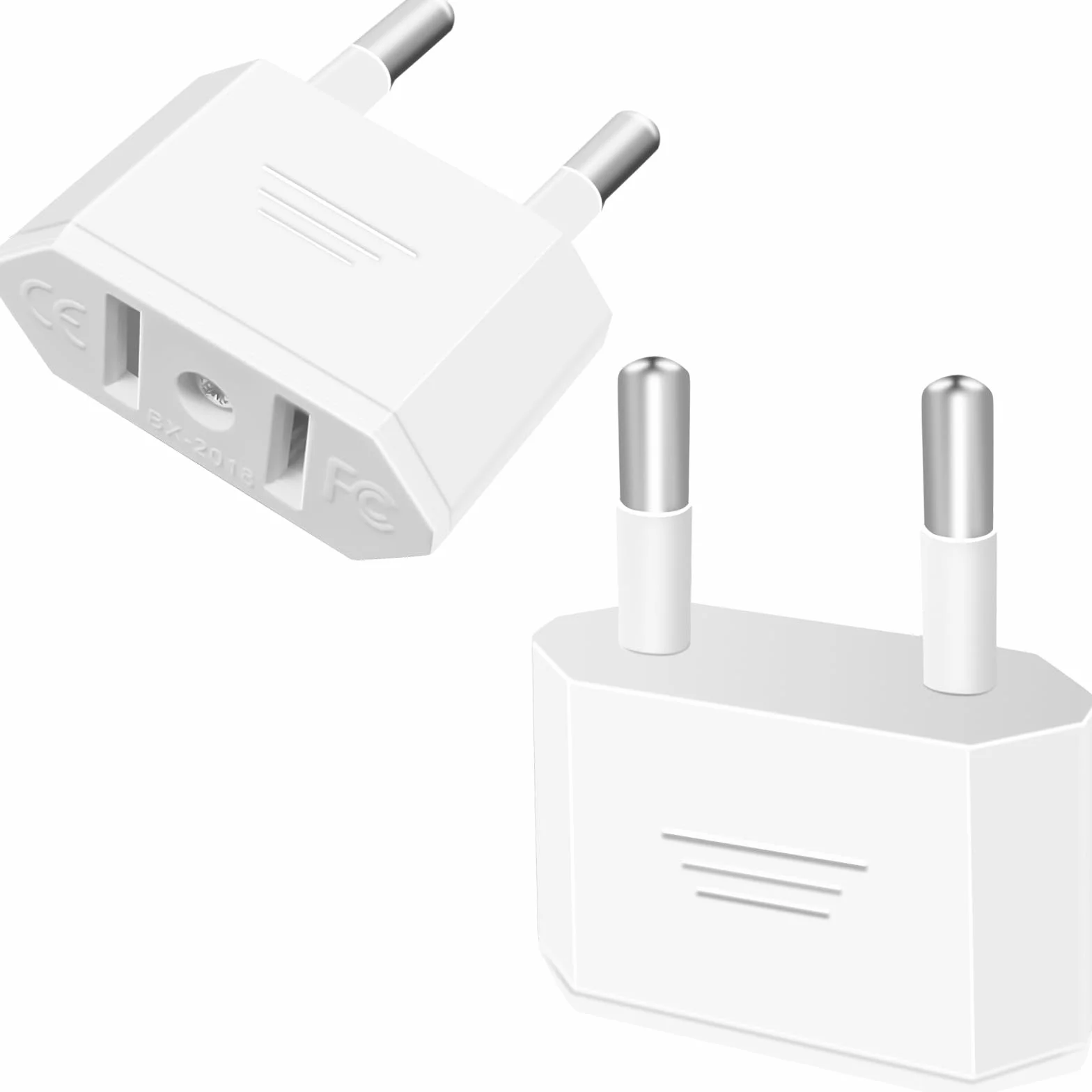 Tixlux 2 Pièces Adaptateur Prise USA vers France, Fiche d'Adaptation Allemagne, Voyage US vers EU