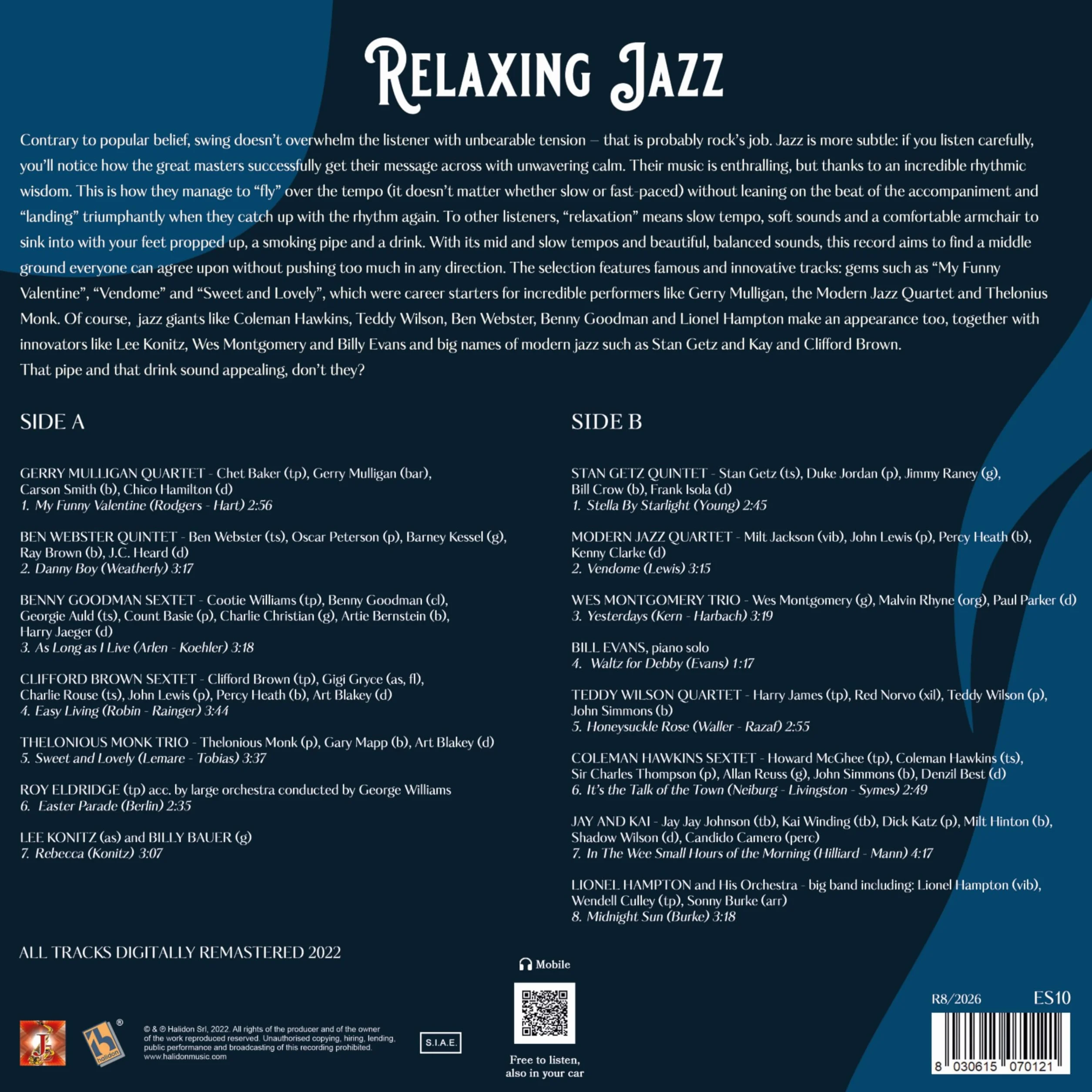Benny Goodman Thelonious Monk Lionel Hampton Ben Webster Relaxing Jazz