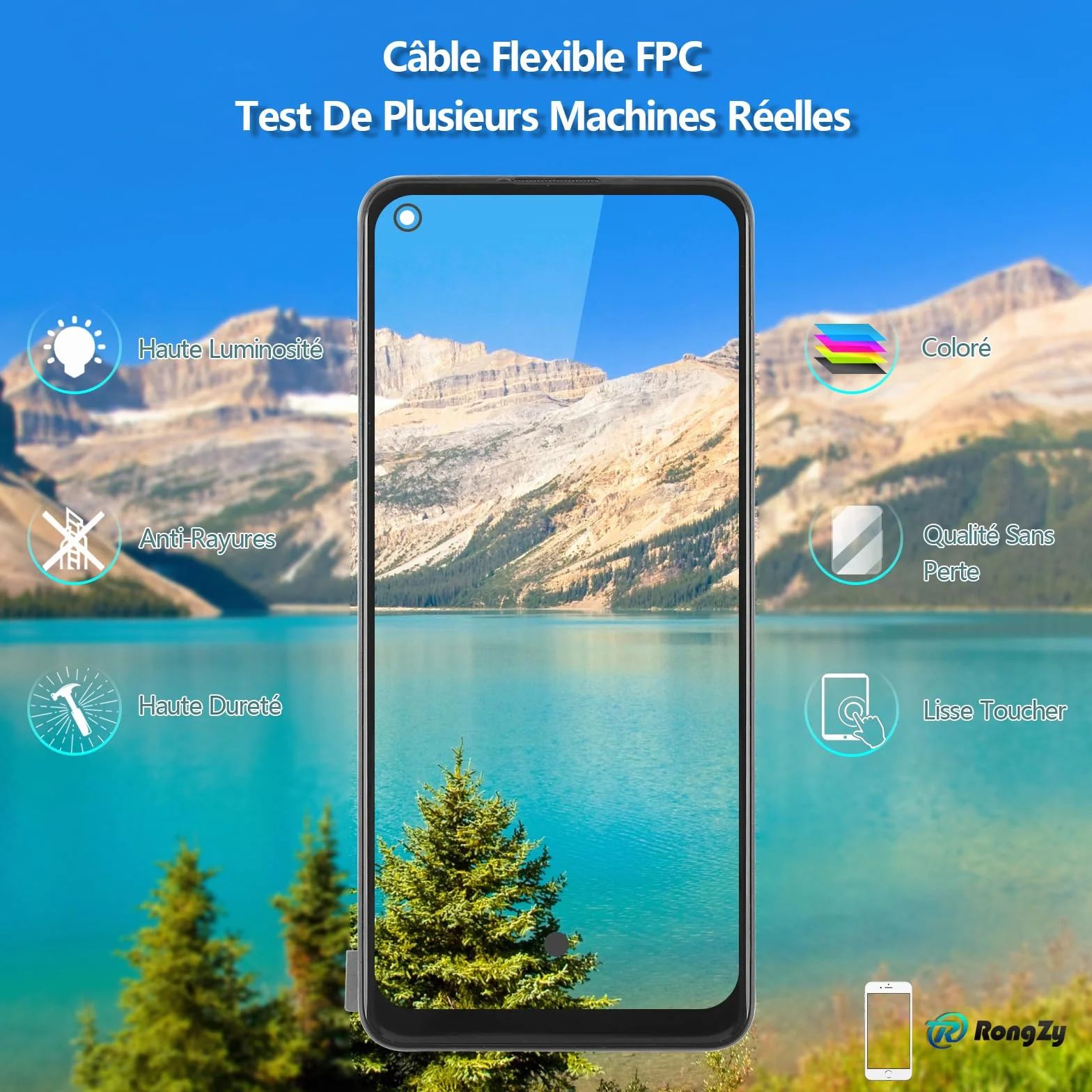 Écran OLED LCD 6.43" Oppo A74 4G Remplacement avec Cadre Noir
