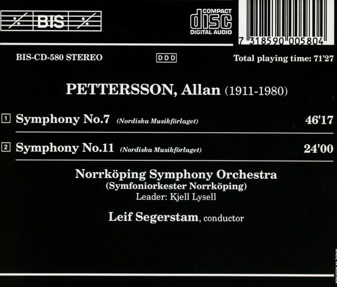 Pettersson Symph 7+11