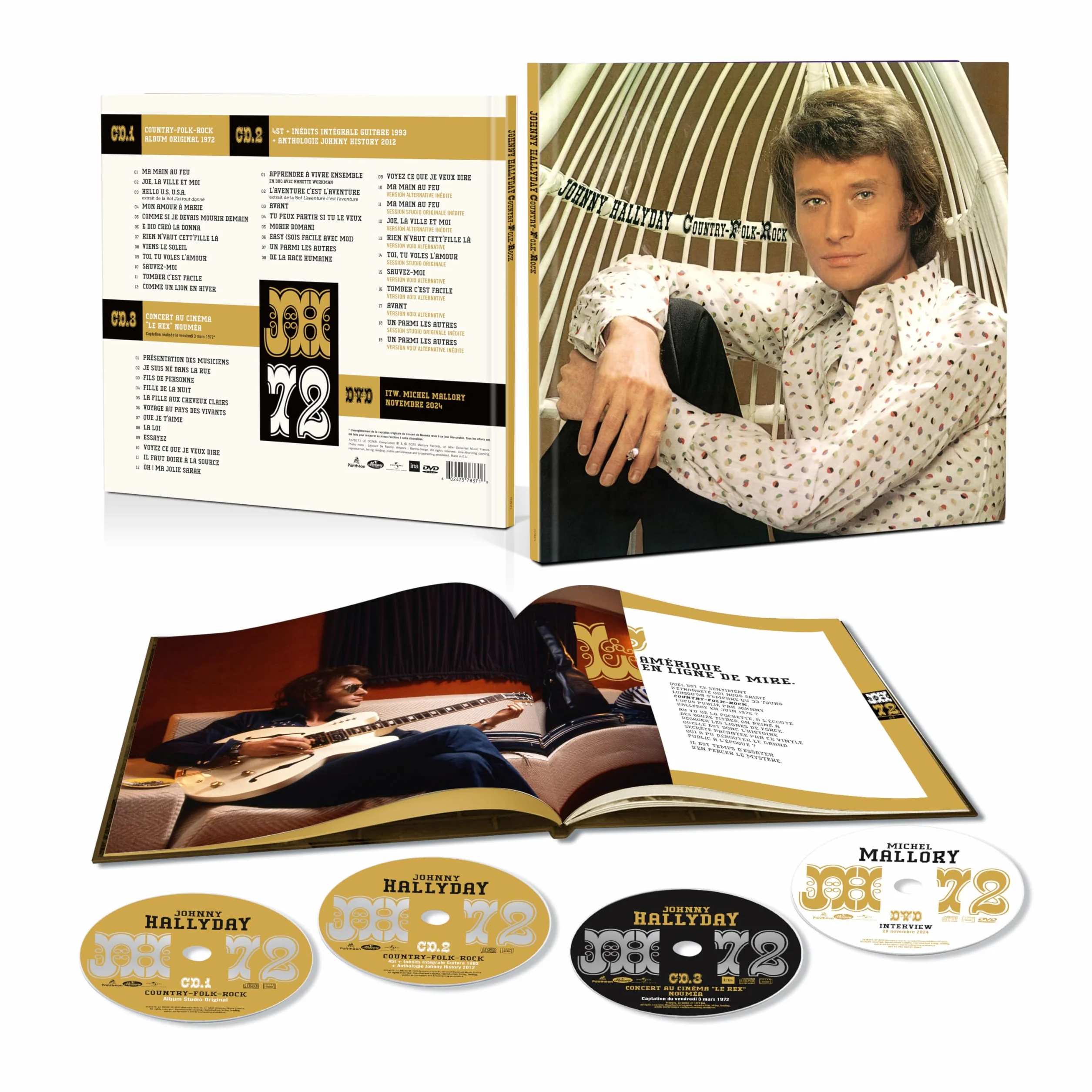 Country Folk Rock 3CD+DVD Livre Disque Tirage Limité Numéroté