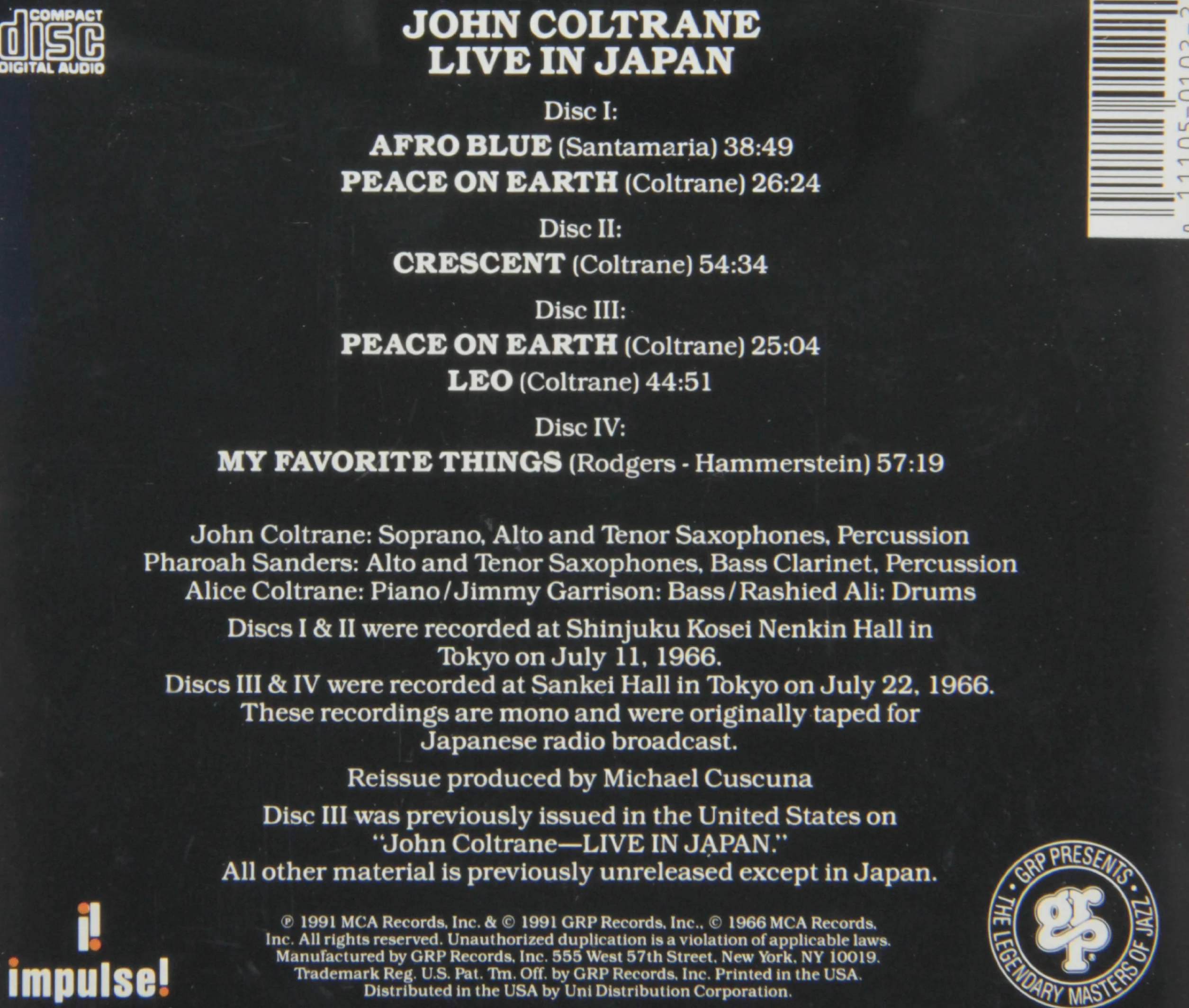 John Coltrane Live in Japan