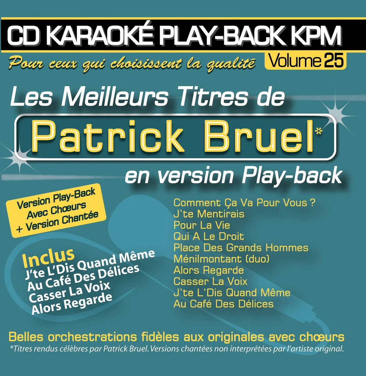 Karaoké Play-Back Kpm Vol. Patrick Bruel"